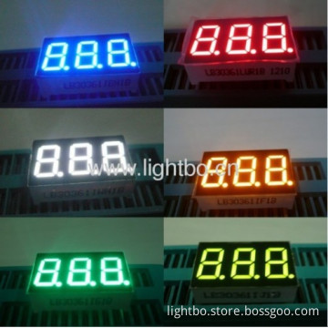 Ultra Blue,white,green,red And Amber 3 Digit 0.36 Inch 7 Segment Led Display Used For Temperature Indicators 